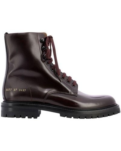 Common Projects Military Combat Boots - Brown