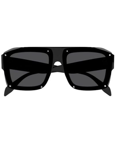 Alexander McQueen Square Frame Sunglasses - Black