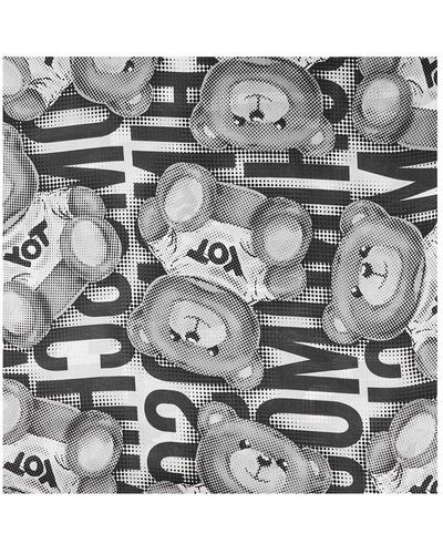 Moschino All-over Teddy Bear Printed Scarf - Metallic