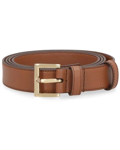 Prada Calf Leather Belt With Buckle - Brown