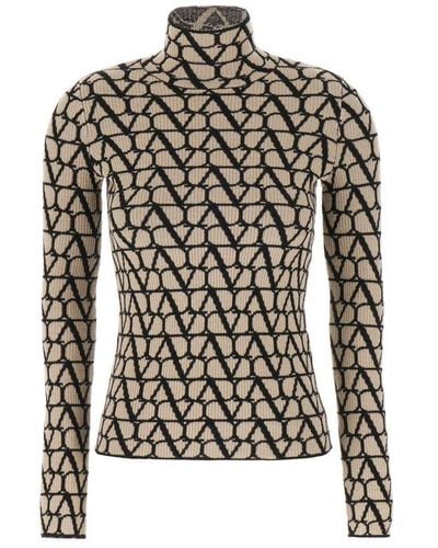Valentino Toile Iconographe Knitted Sweater - Black