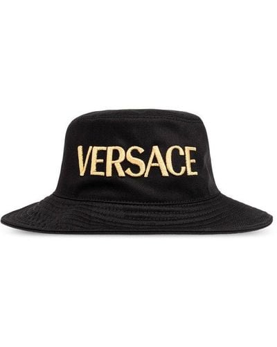 Versace Bucket Hat, - Black