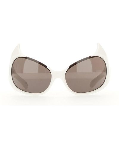 Balenciaga Cat-eye Gotham Frame Sunglasses - White