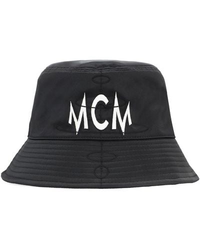 MCM Logo Embroidered Bucket Hat - Black