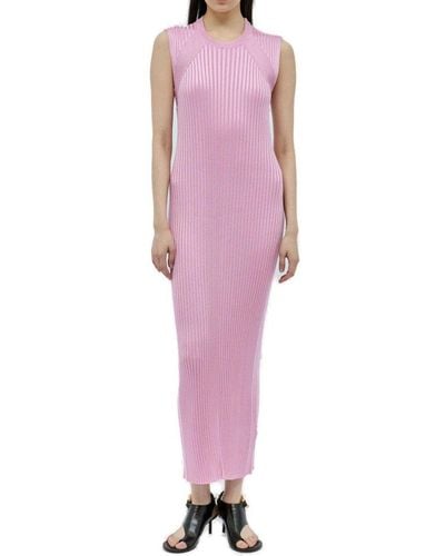 Jil Sander Sleeveless Ribbed Maxi Dress - Pink