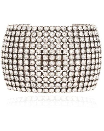 Balenciaga 'glam' Crystal-embellished Bracelet, - White