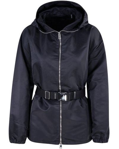 Tory Burch Belted Hooded Jacket - Blue