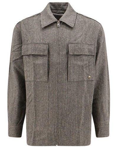Etudes Studio Communaute Zip-up Shirt Jacket - Grey