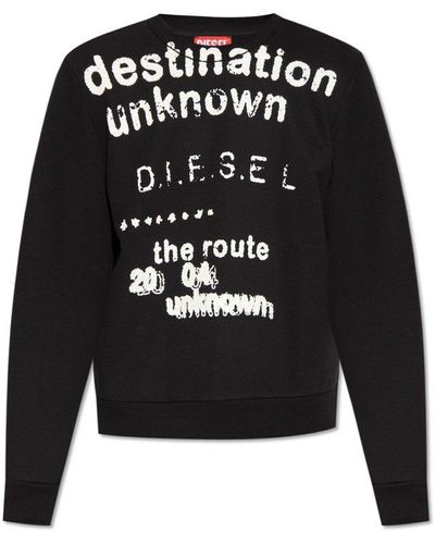 DIESEL 's-ginn' Sweatshirt With Print - Black