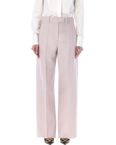 Valentino Wide Leg Tailored Trousers - Pink