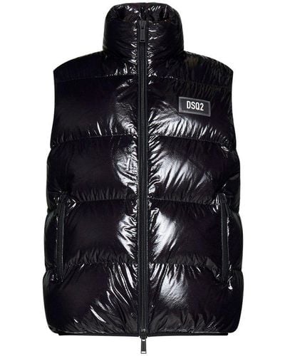 Dsquared2 logo-embroidered quilted gilet - Green