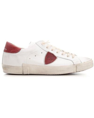 Philippe Model Logo Patch Low-top Sneakers - Pink