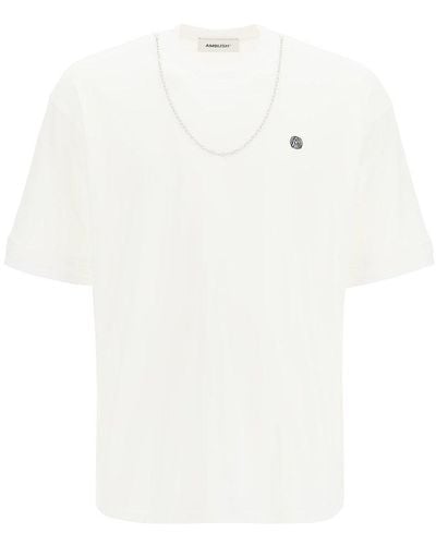 Ambush T-shirt With Chain - White