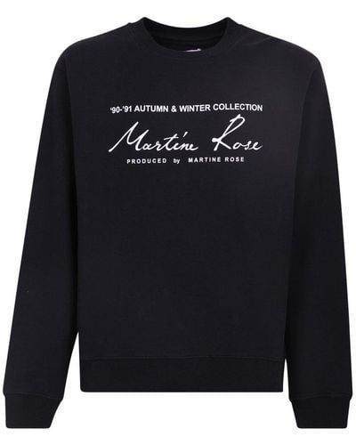Martine Rose Logo-print Cotton Sweatshirt - Black