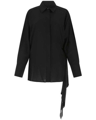 Givenchy Crepe Oversize Shirt - Black
