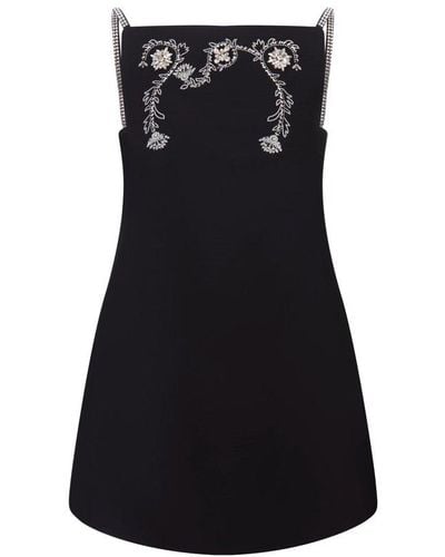 Rabanne Floral Embellished Sleeveless Dress - Black