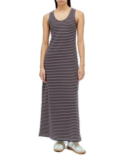 A.P.C. Striped Sleeveless Dress - Purple