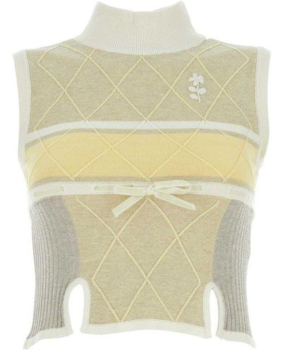 Cormio Francesca Knitted Vest - Yellow