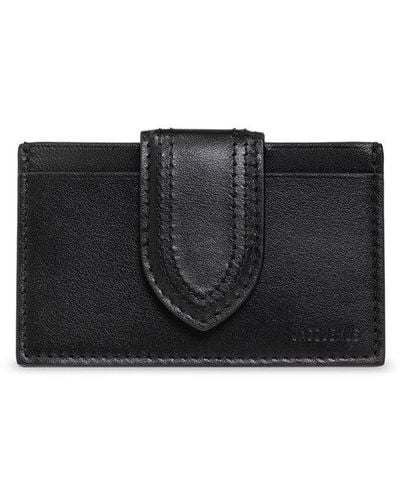 Jacquemus Leather Card Holder - Black