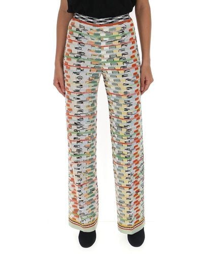 Missoni Contrasting Paneled Knitted Pants - Multicolor