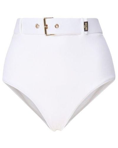 Moschino Swimsuit With Integrated Belt - White