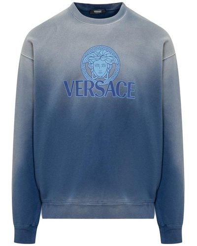 Versace Shaded Medusa Sweatshirt - Blue