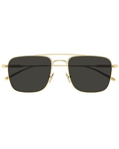 Brioni Gold Metal Sunglasses - Black