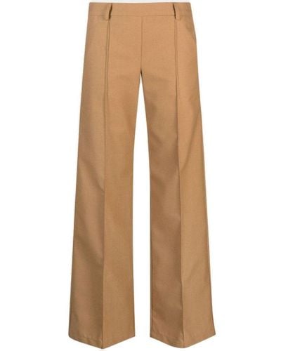 Societe Anonyme Mid-rise Straight-leg Trousers - Natural