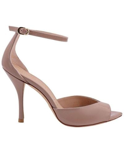 Stuart Weitzman Ankle Strap Pointed-toe Sandals - Brown