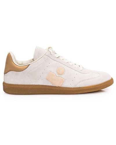 Isabel Marant Logo Patch Lace-up Trainers - White