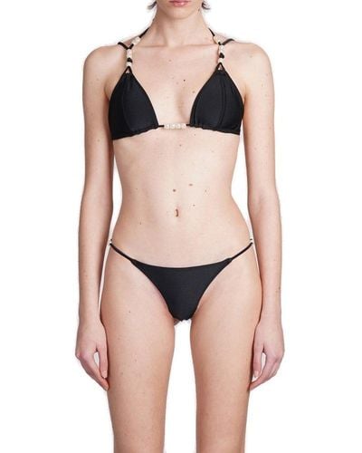 Cult Gaia Anoki Halterneck Bikini Top - Black