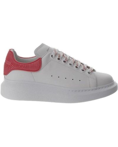 Alexander McQueen Laced Low-top Oversized Sneakers - White