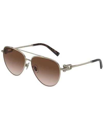 Tiffany & Co. Aviator Frame Sunglasses - Brown