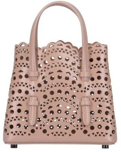 Alaïa Mina Small Top Handle Bag - Pink