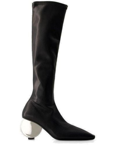 Courreges Circle Boots - - Synthetic Leather - Black