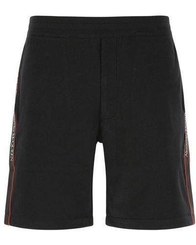 Alexander McQueen Logo Printed Sweat Shorts - Black