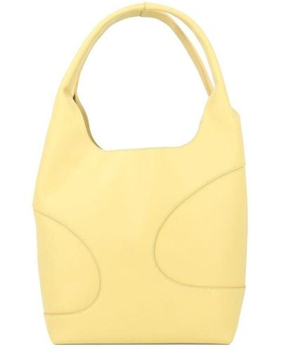 Ferragamo Cut-out Detailed Shoulder Bag - Yellow