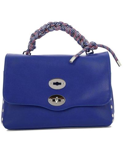 Zanellato Postina Braided Handle Tote Bag - Blue