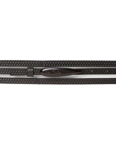 Acne Studios Logo Engraved Woven Belt - Black
