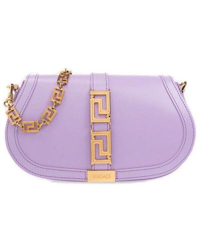 Versace 'greca Goddess' Shoulder Bag - Purple