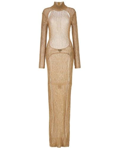 Tom Ford Cut-out Maxi Dress - Natural