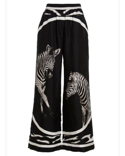 Dolce & Gabbana Zebra-printed Twill Pyjama Trousers - Black