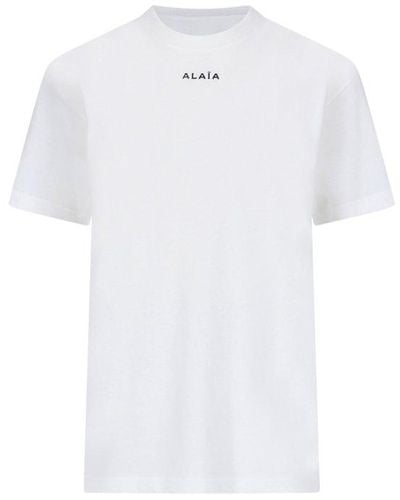 Alaïa Short-sleeved Crewneck T-shirt - White