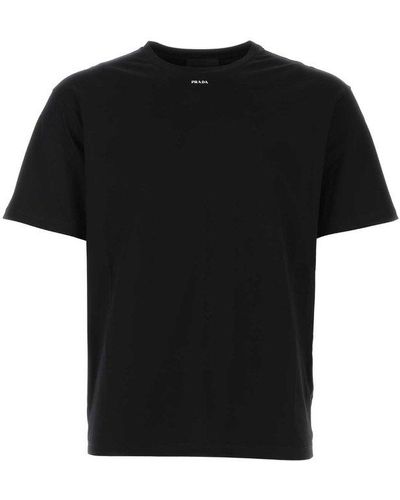 Prada Black Stretch Cotton T-shirt