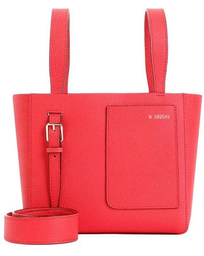 Valextra Mini Soft Bucket Bag - Red