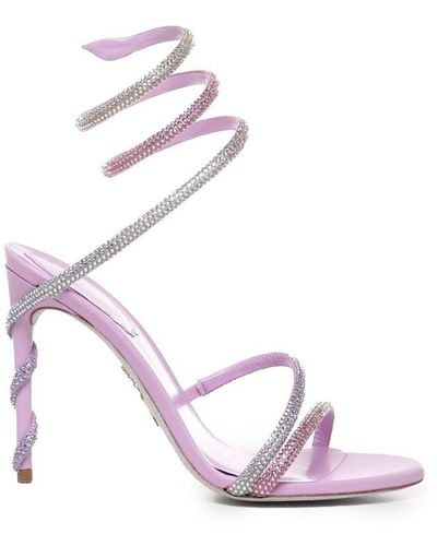 Rene Caovilla René Caovilla Embellished Open Toe Sandals - Pink