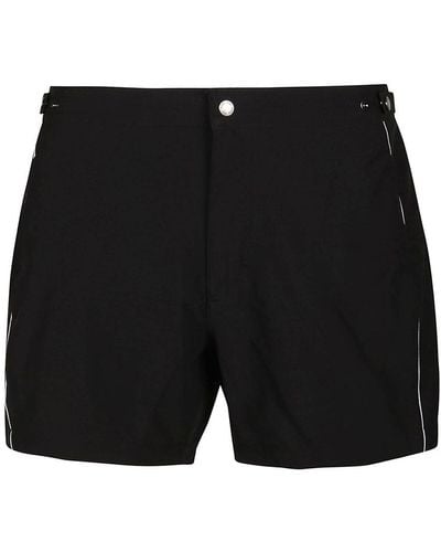 MICHAEL Michael Kors Straight Hem Swim Shorts - Black