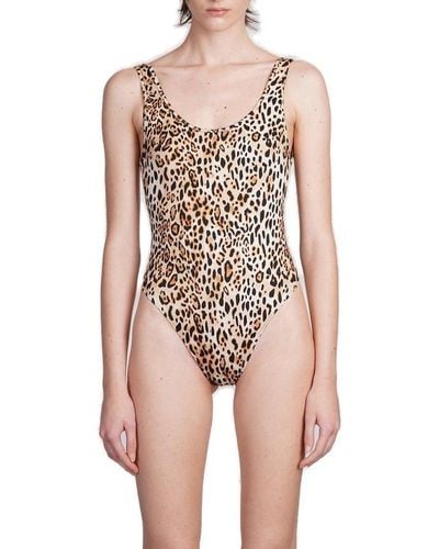 Mc2 Saint Barth Althea Leopard-printed Swimsuit - Pink