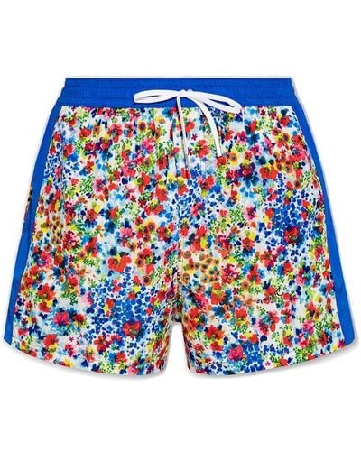DSquared² Floral Printed Swim Shorts - Blue