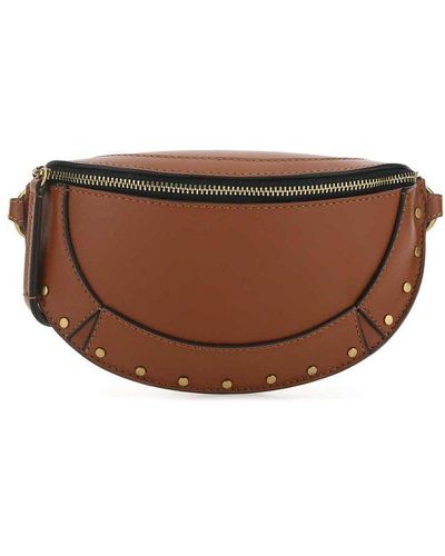 Isabel Marant Leather Mini Skano Shoulder Bag - Brown